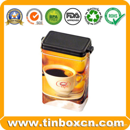 Custom Airtight Coffee Tins with Metal Clip for Food Storage